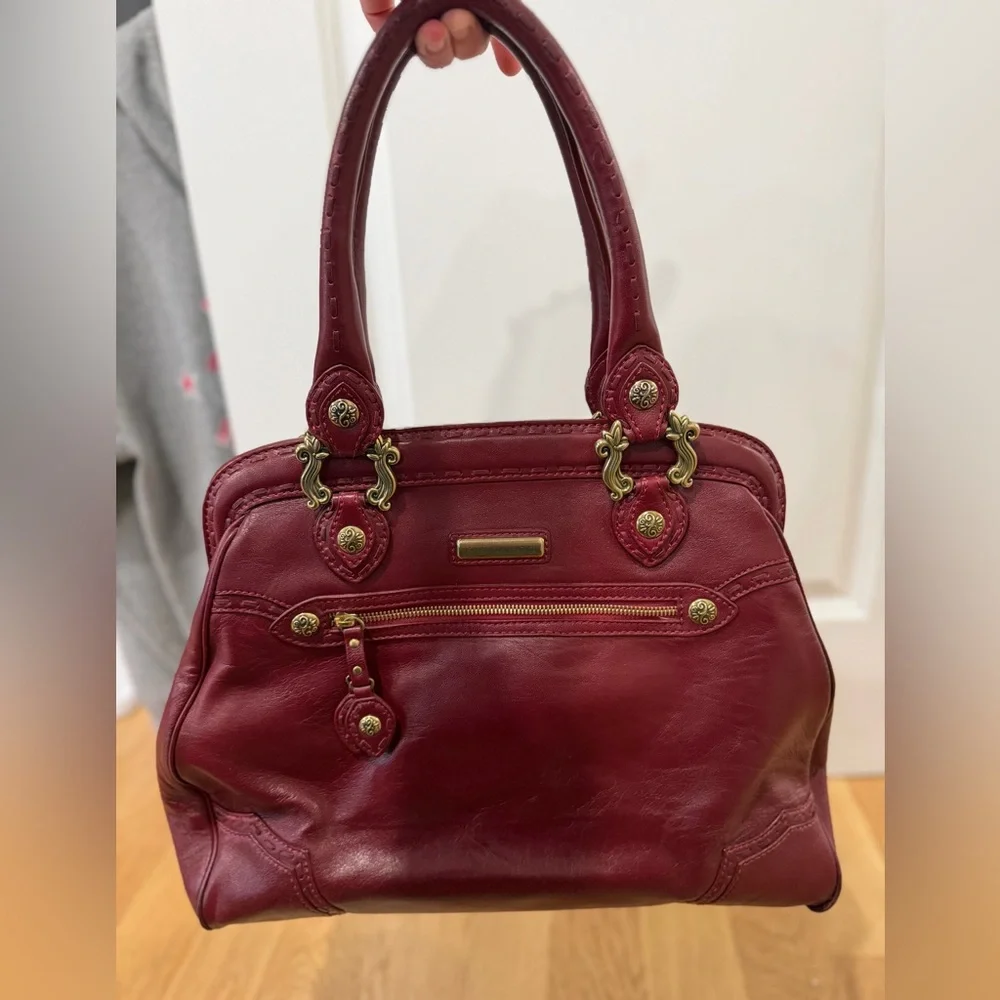 Isabella Fiore Burgundy Limited Edition Pleats Royale with Gold Accent